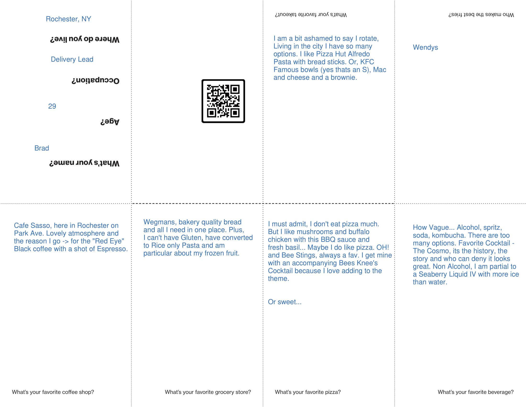 Brad, Page One
