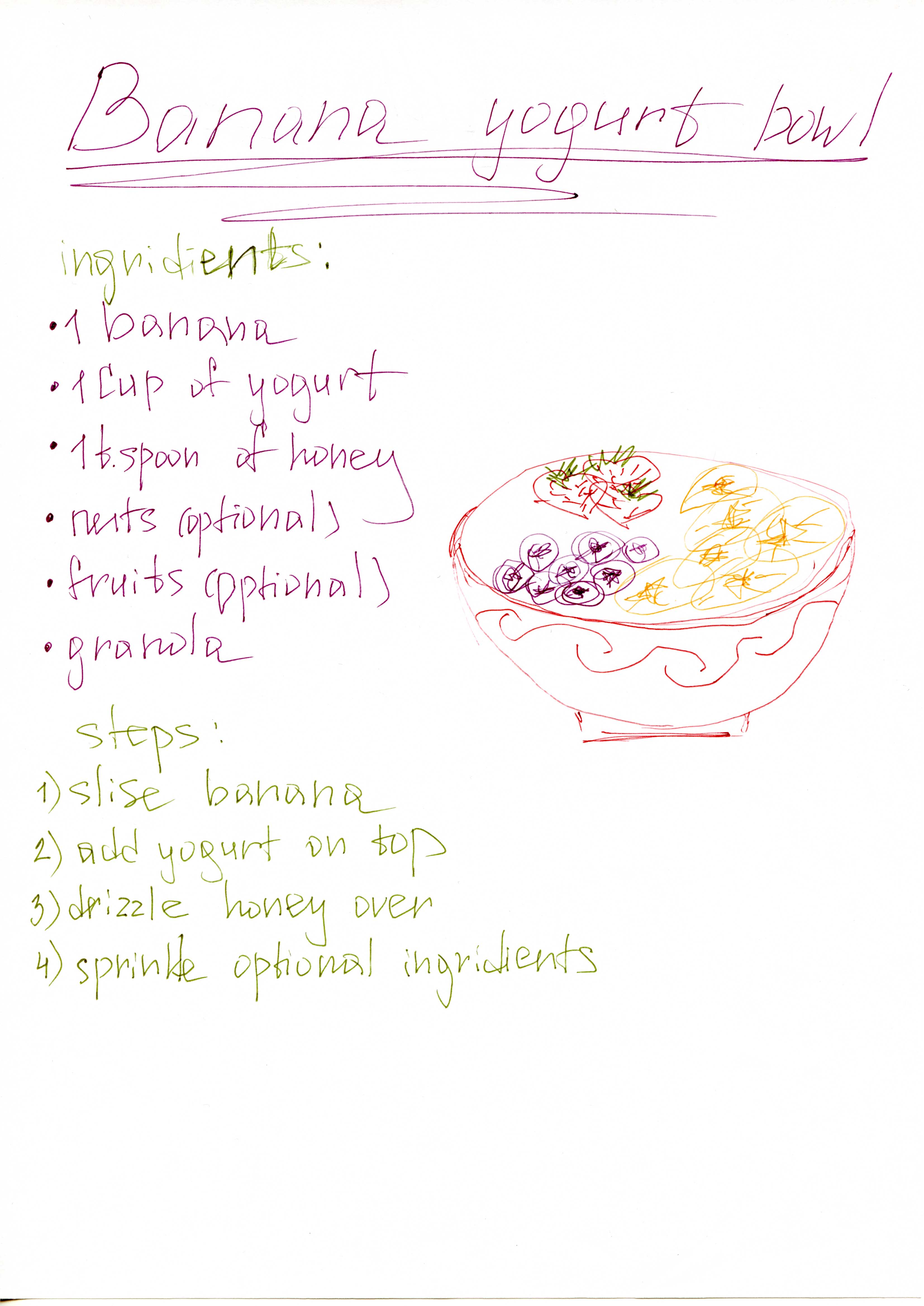 A delicious Banana Yogurt Bowl