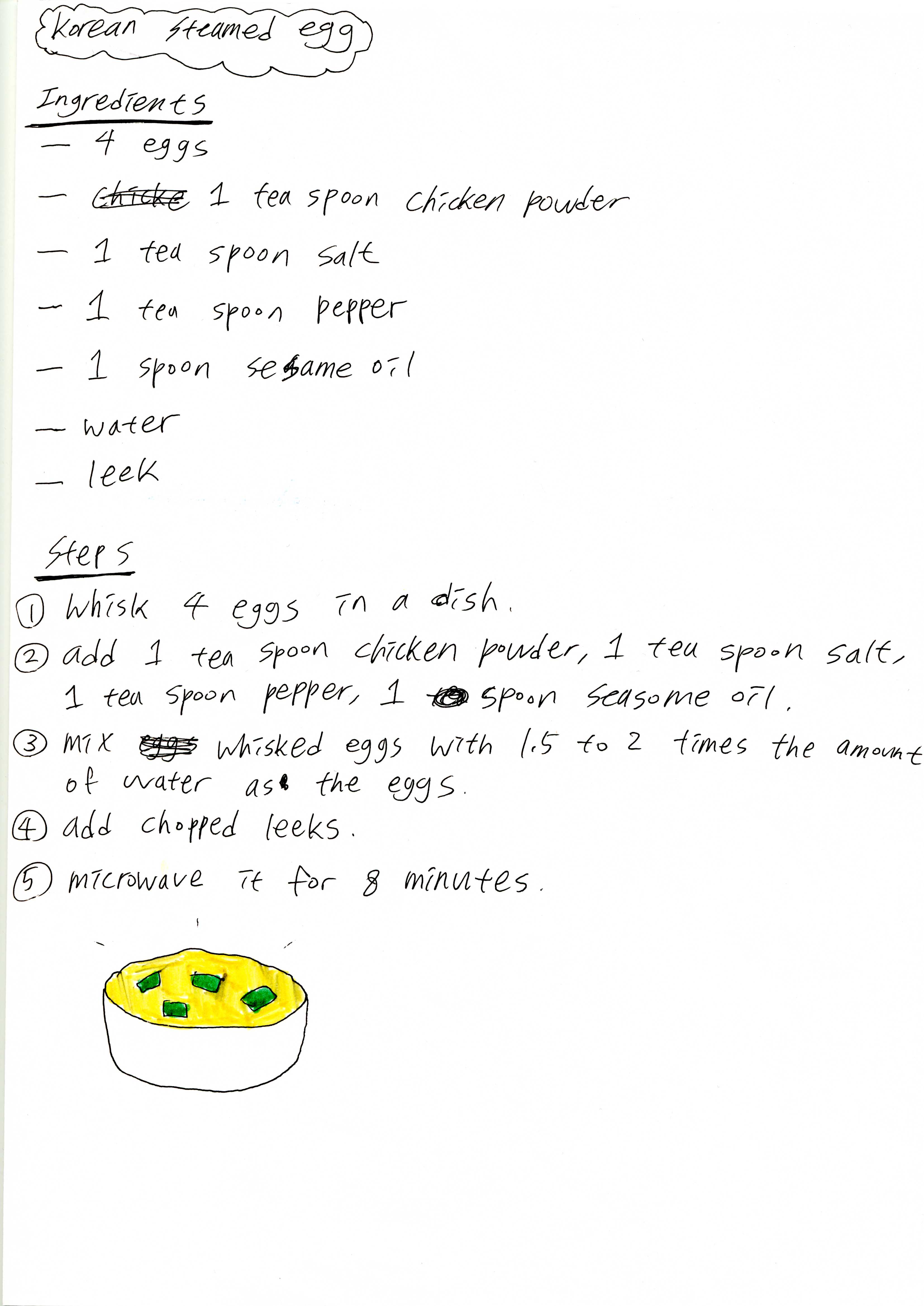 A delicious Korean Steamed Egg