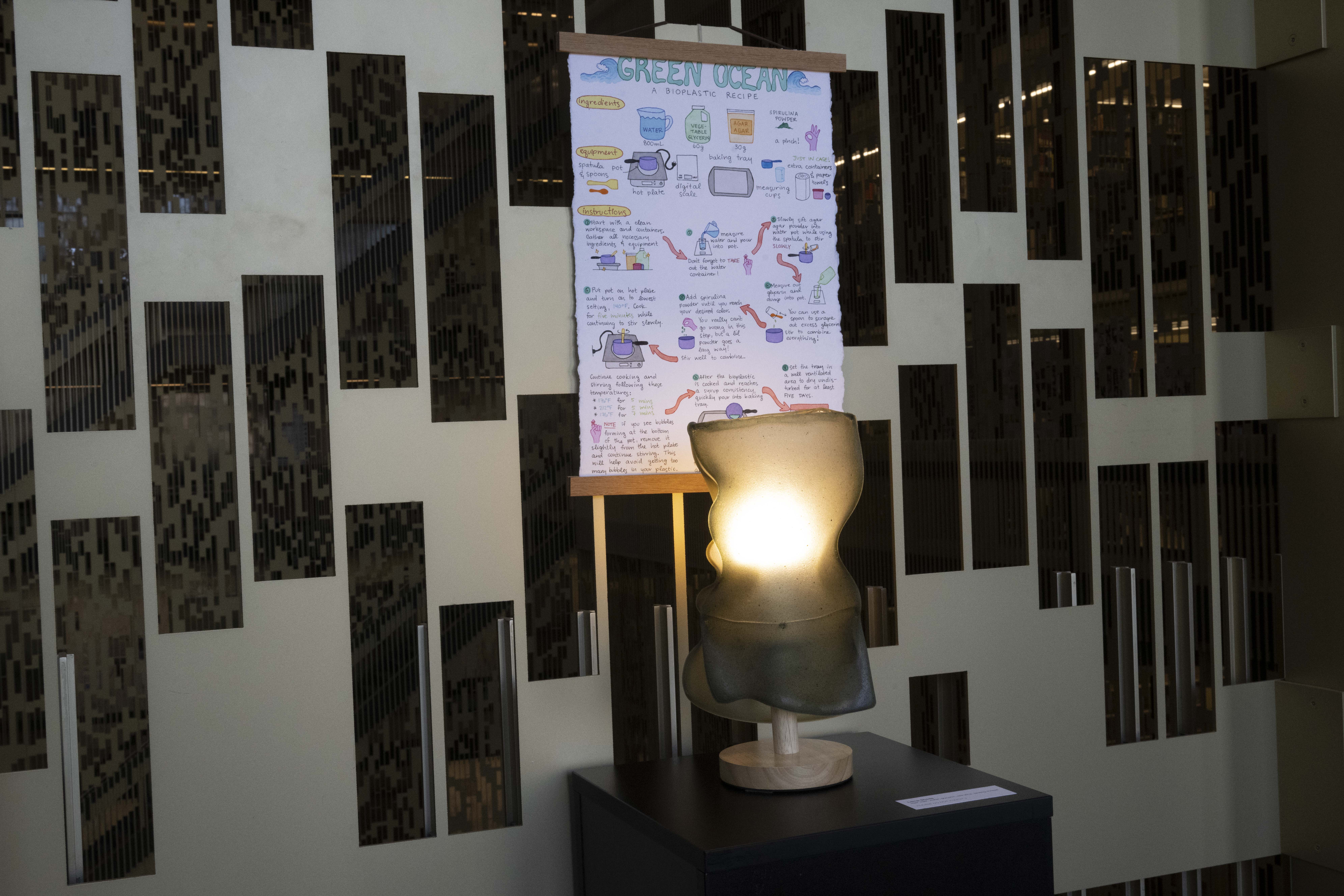 Detail of lamp and sign